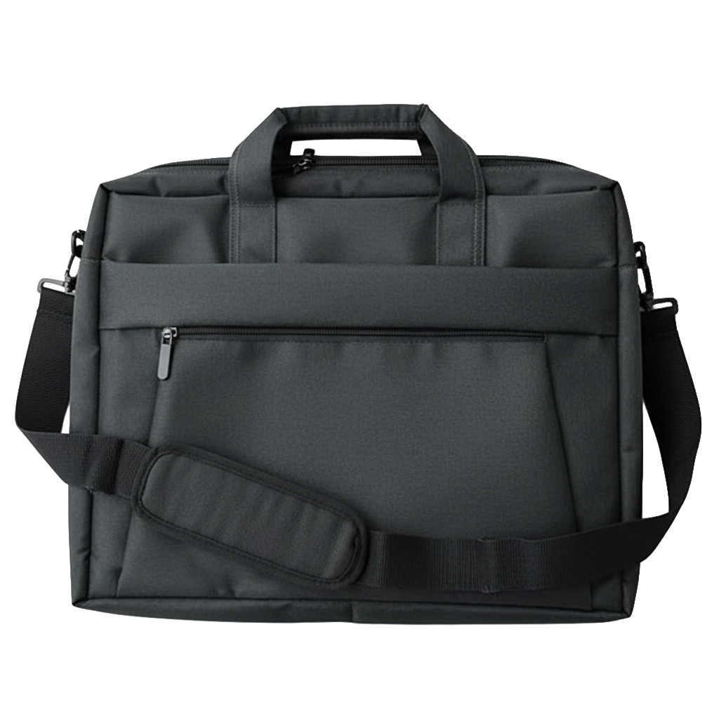Black Leather Office Briefcase