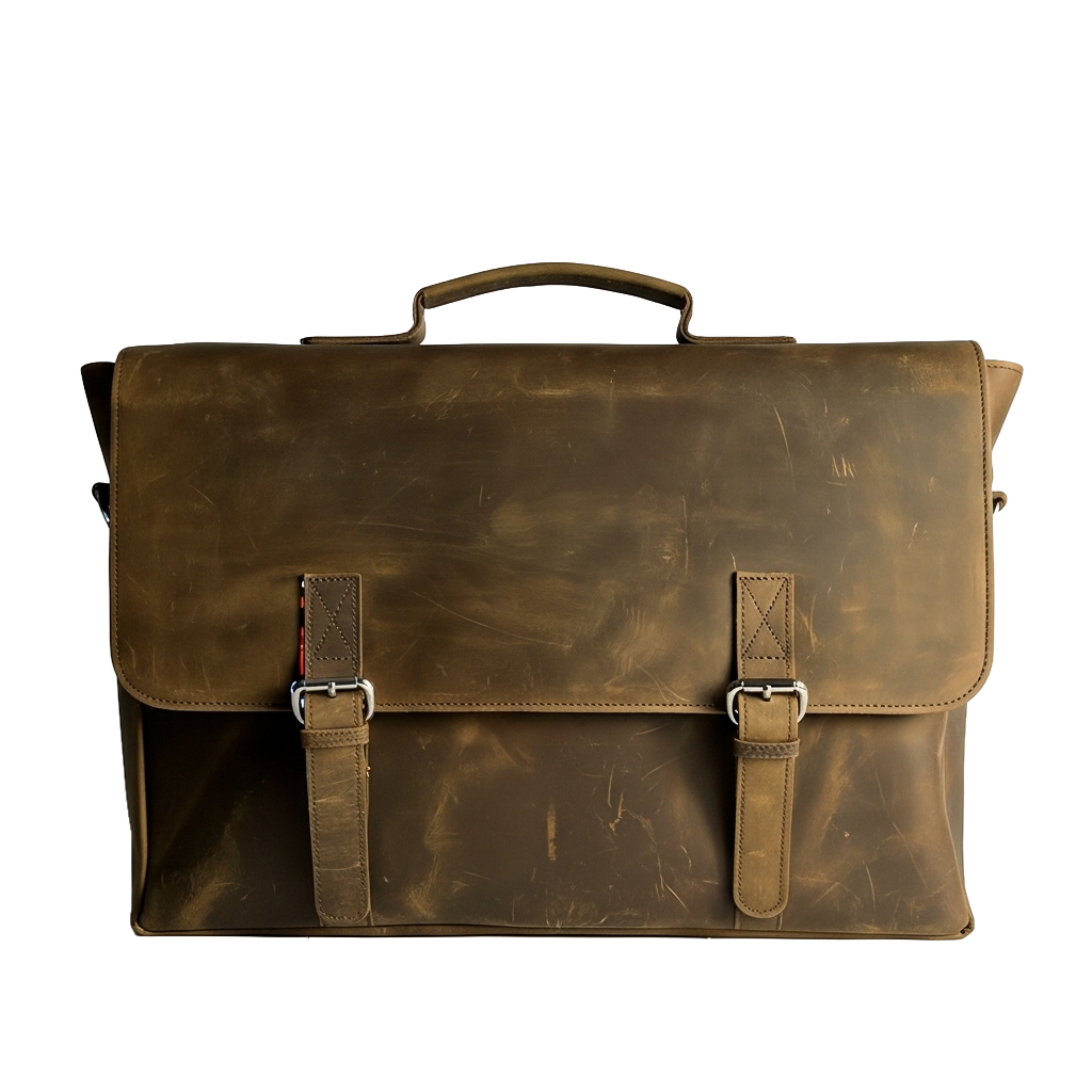 Artisan Leather Briefcase – Brown