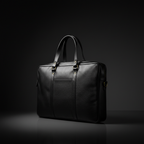 Black Leather Office Briefcase