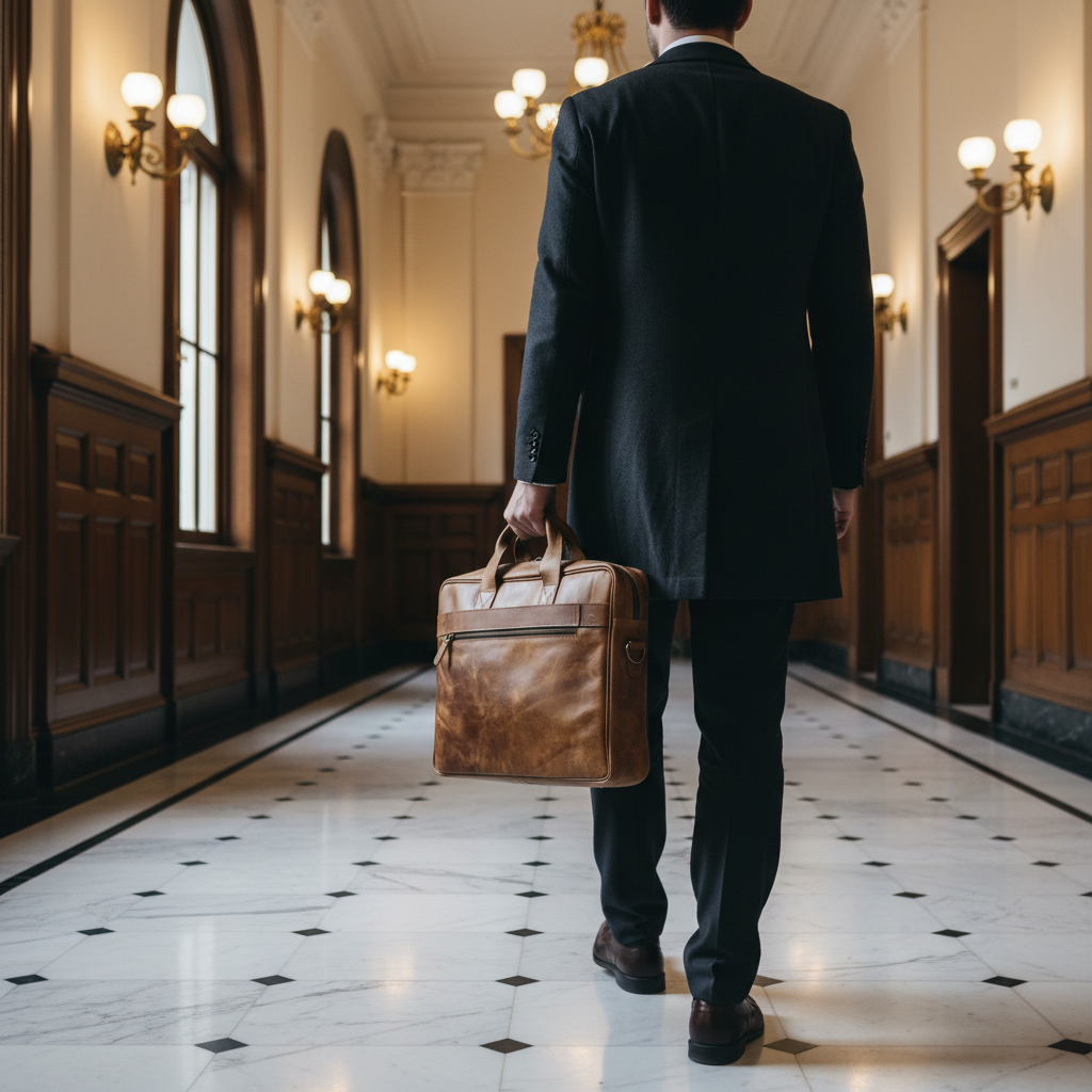 Artisian Leather Heritage Laptop Briefcase – Vintage Tan Leather Office Bag