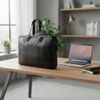 Black Leather Office Briefcase
