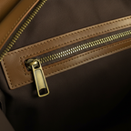 Camel Brown Leather Backpack