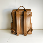 Camel Brown Leather Backpack