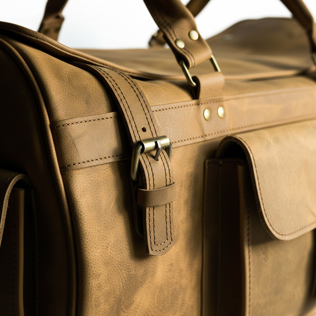 Artisian Leather Voyager Duffle Bag – Premium Vintage Leather Travel Bag