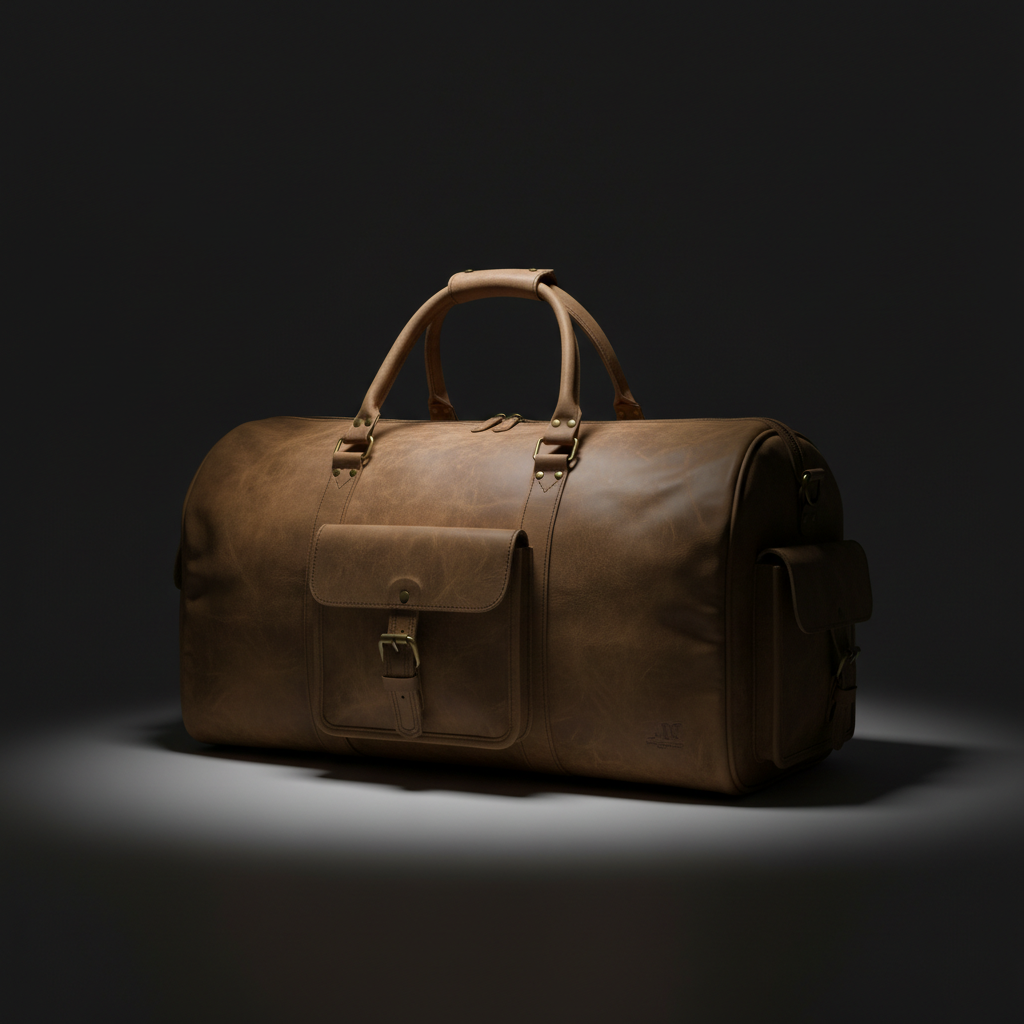 Artisian Leather Voyager Duffle Bag – Premium Vintage Leather Travel Bag
