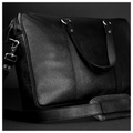 Black Leather Laptop Briefcase