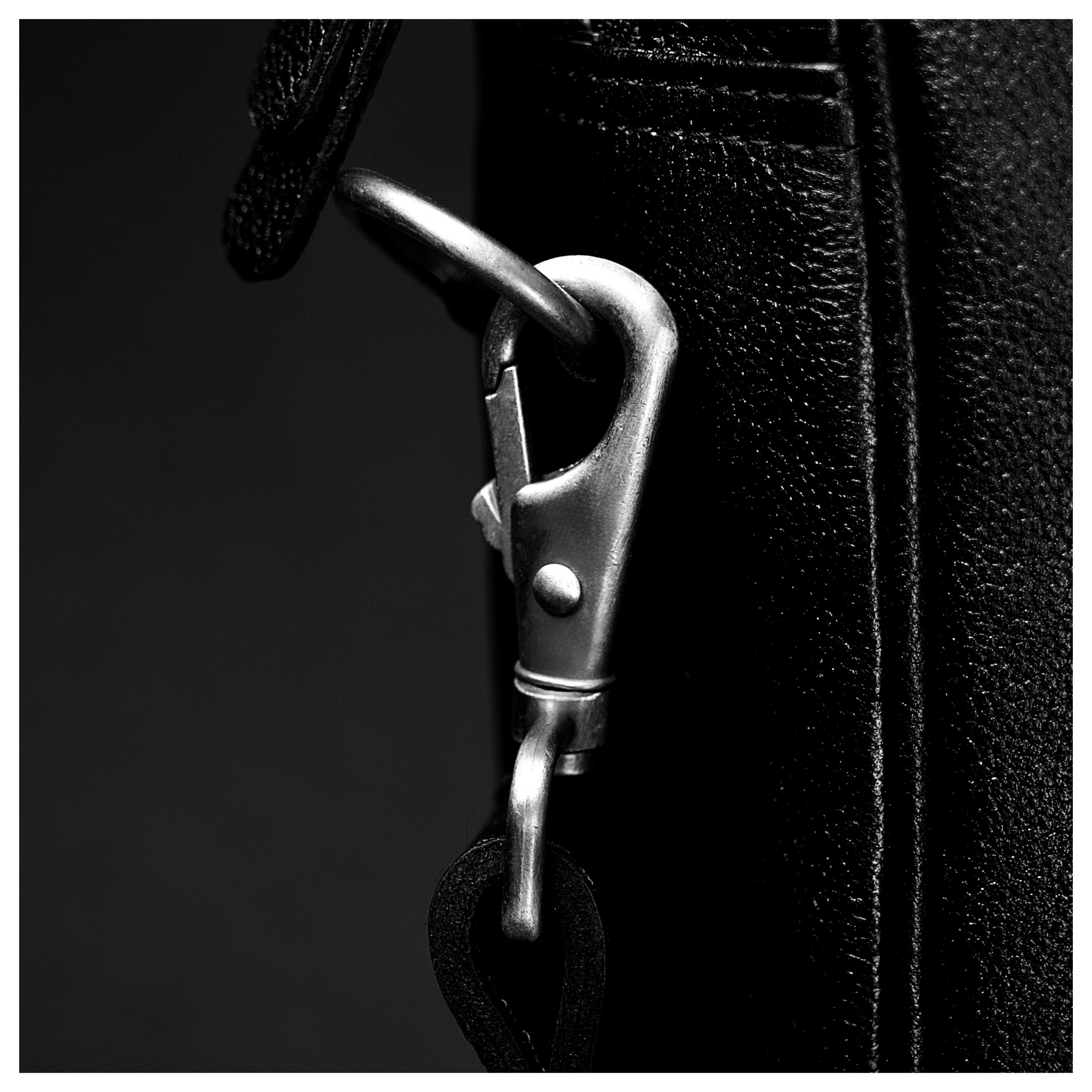 Black Leather Laptop Briefcase