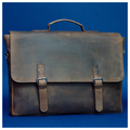 Brown Leather Messenger Briefcase