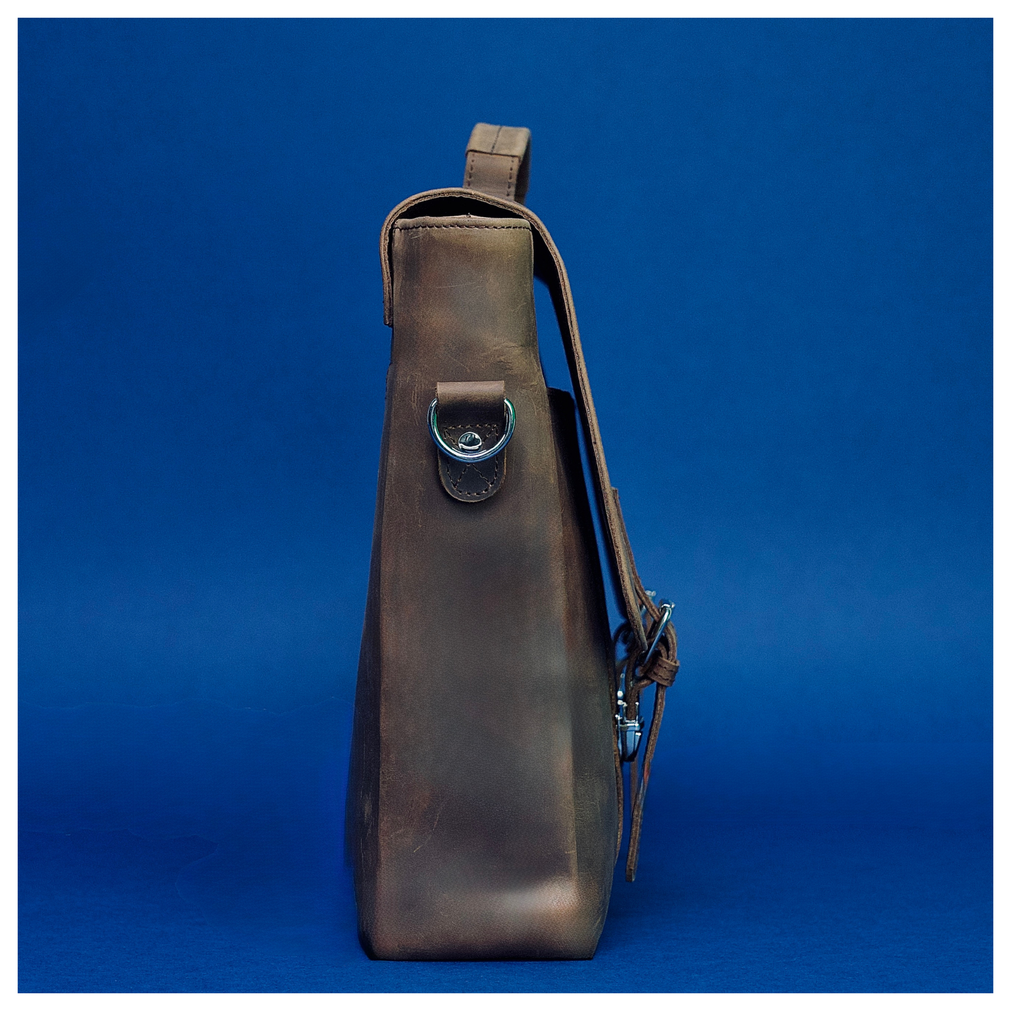 Brown Leather Messenger Briefcase