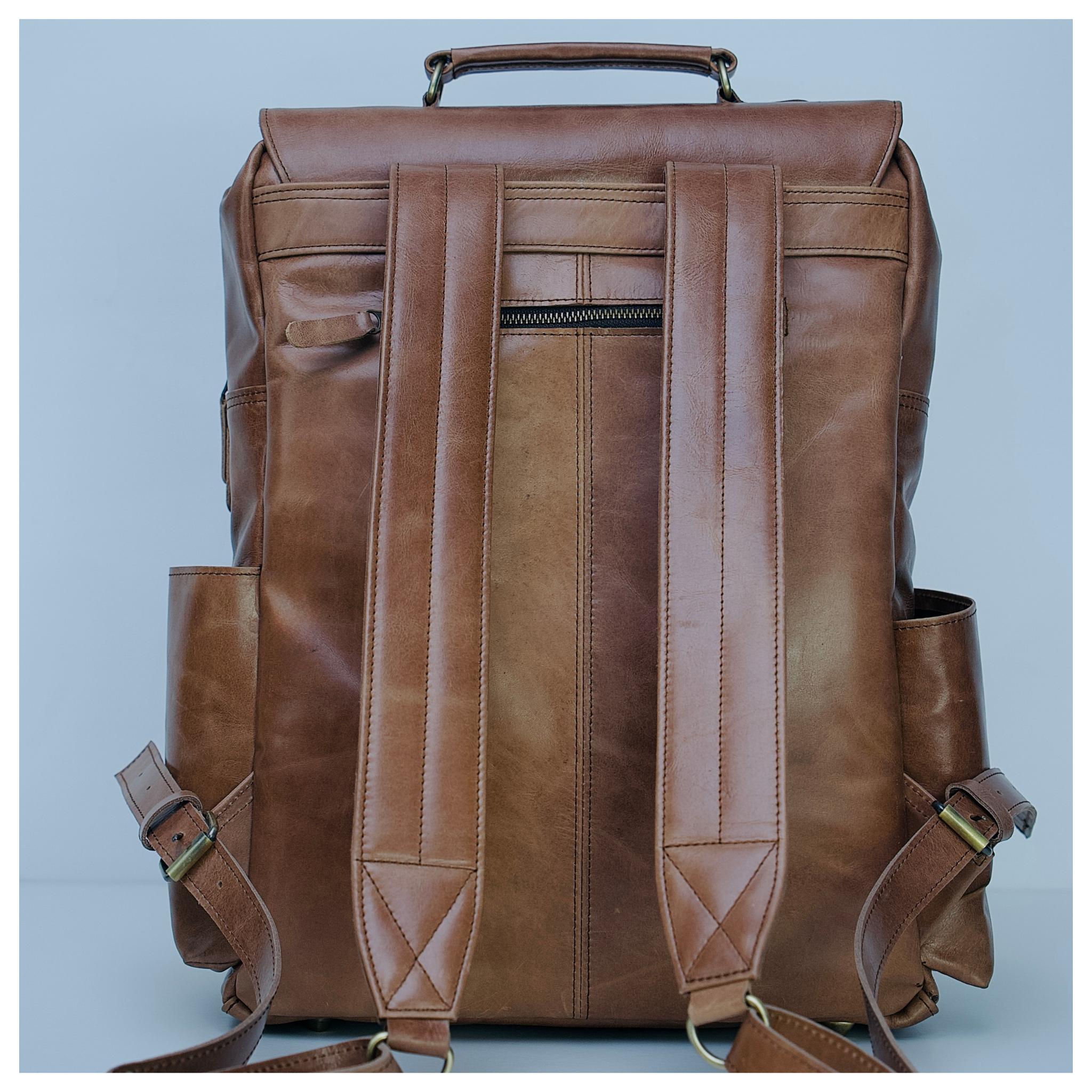 Camel Leather Backpack