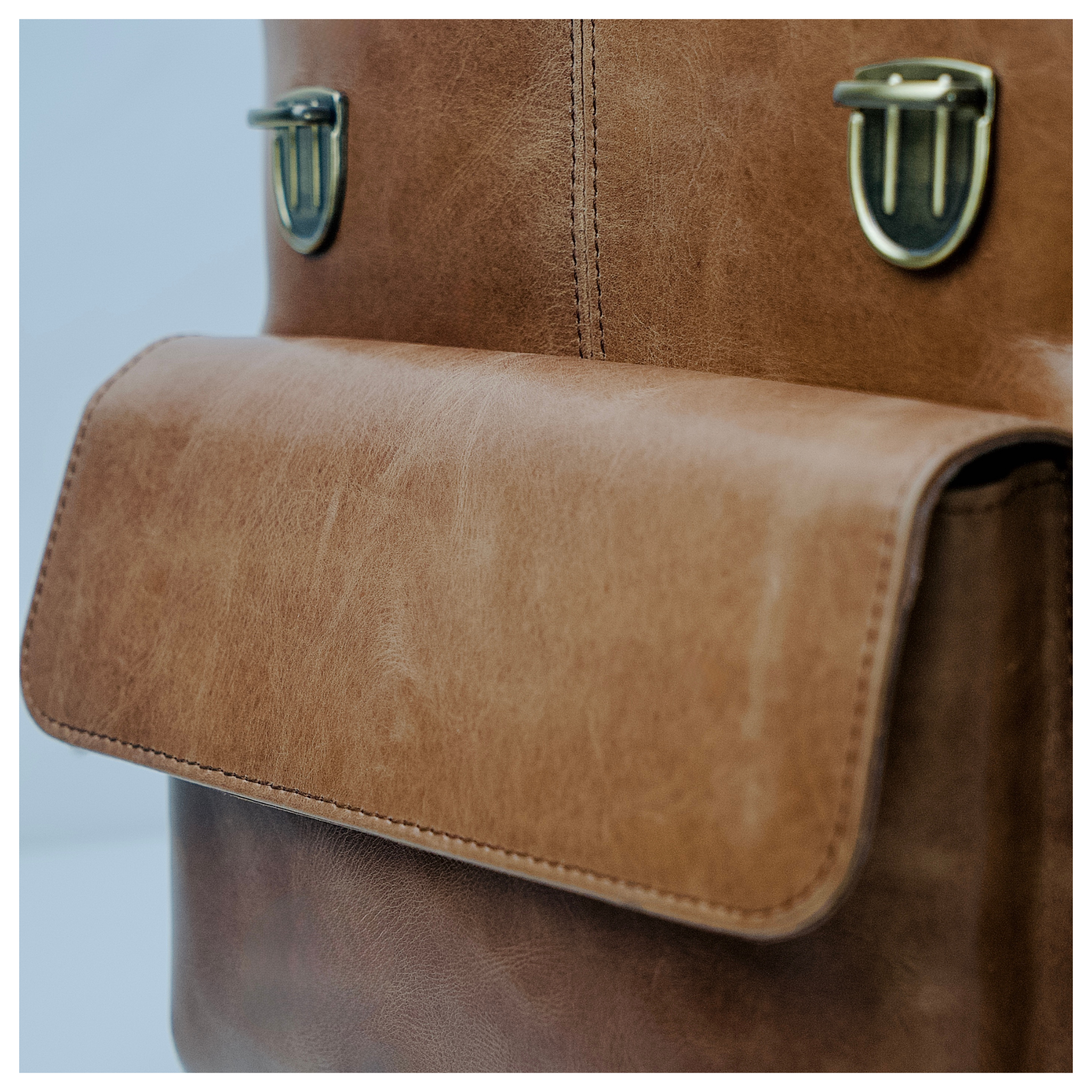 Camel Leather Backpack
