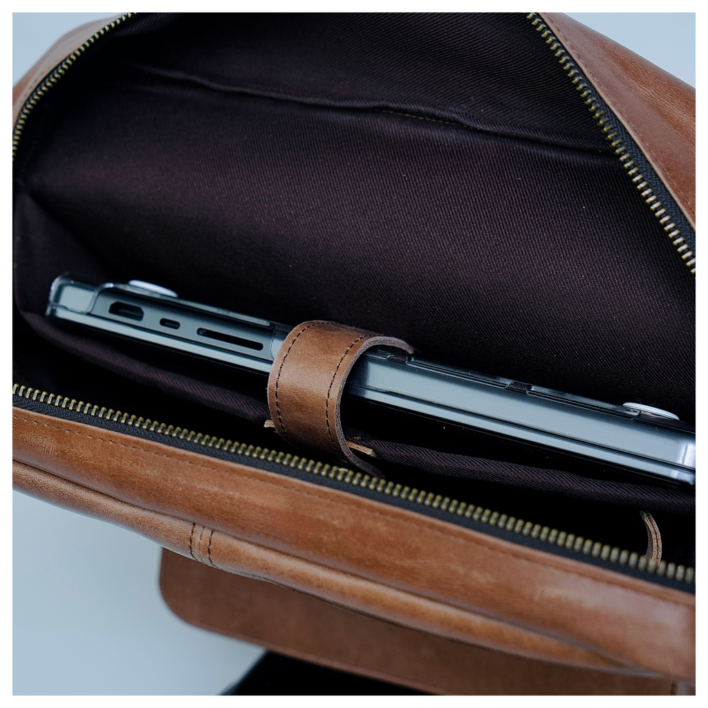 Camel Leather Backpack