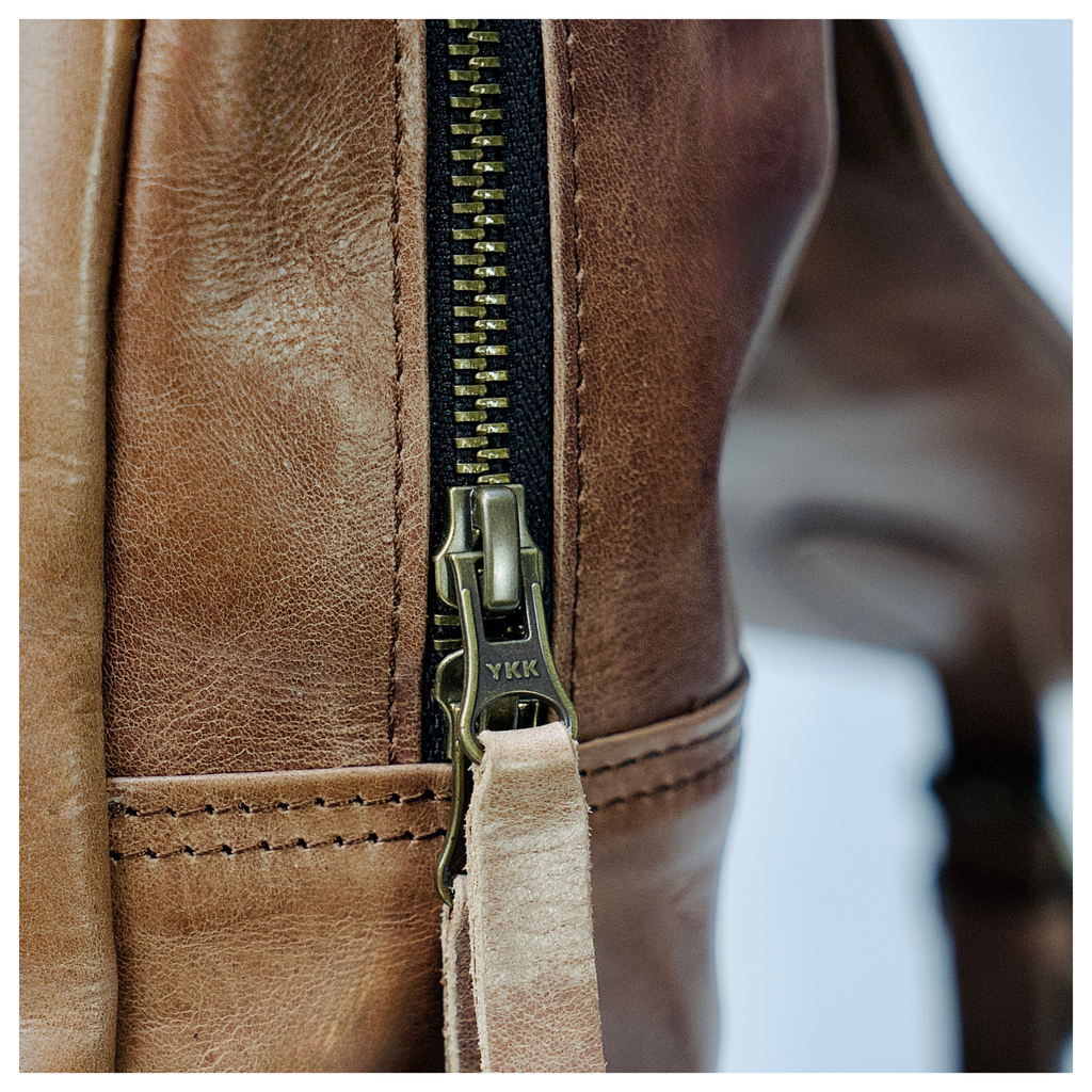 Camel Leather Backpack