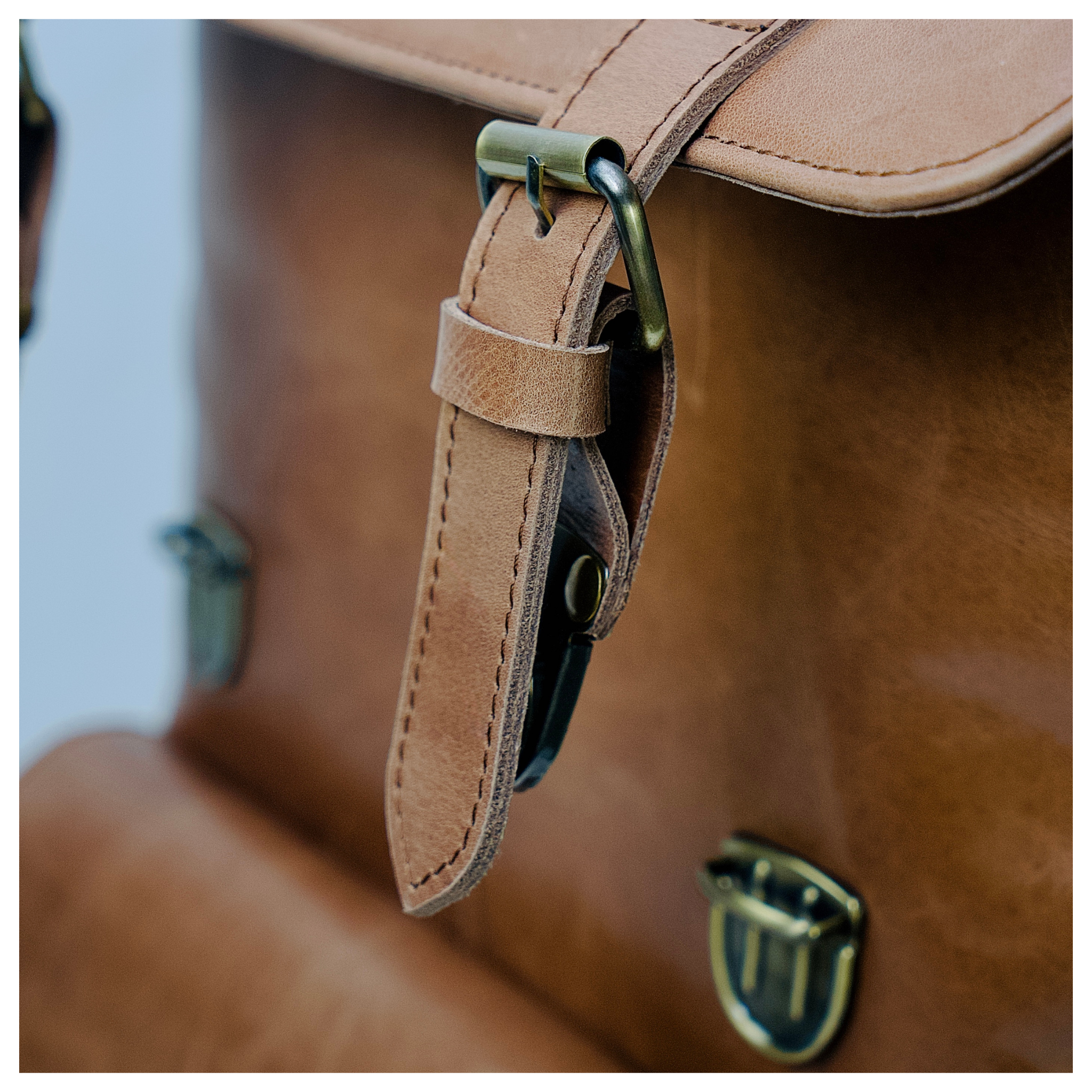 Camel Leather Backpack