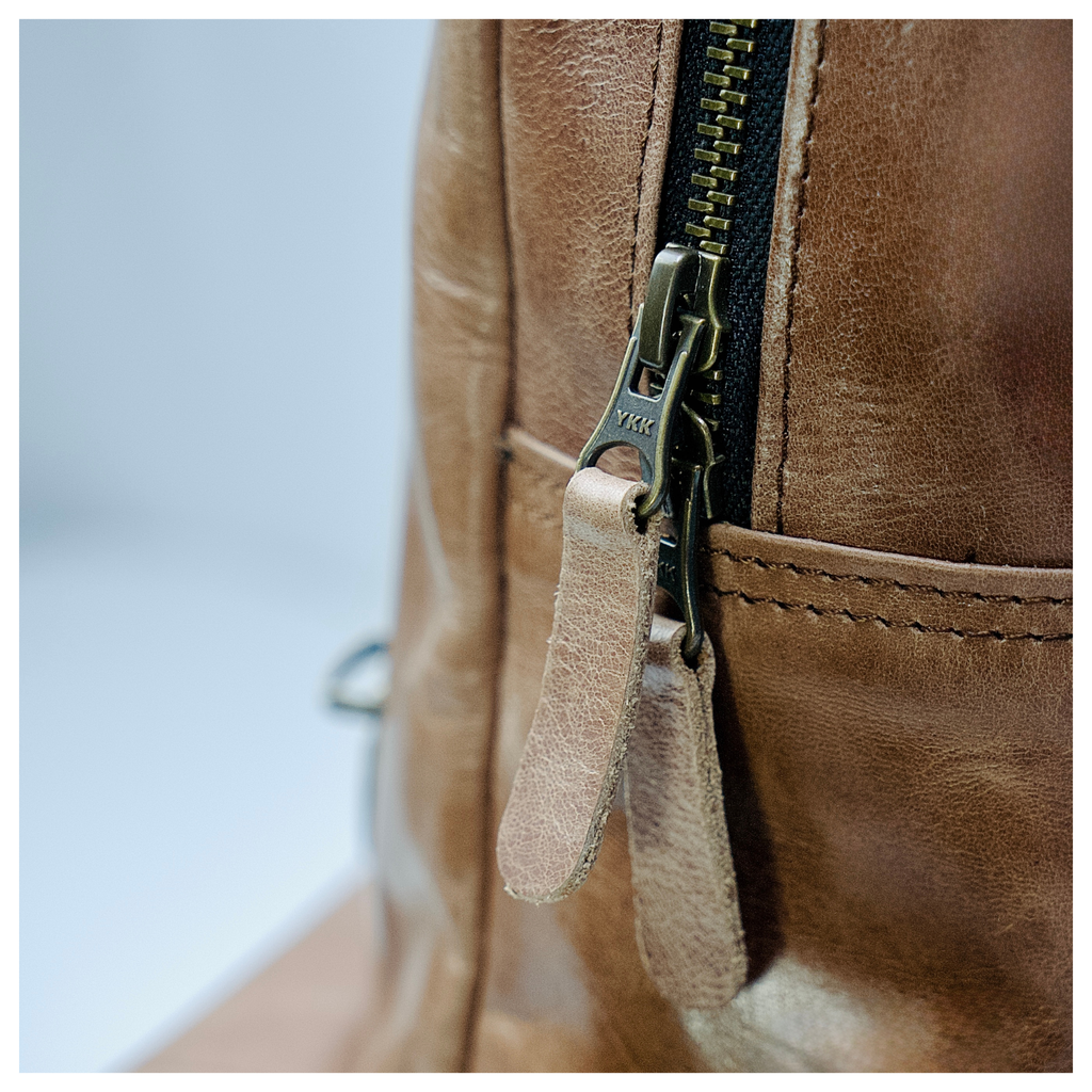 Camel Leather Backpack