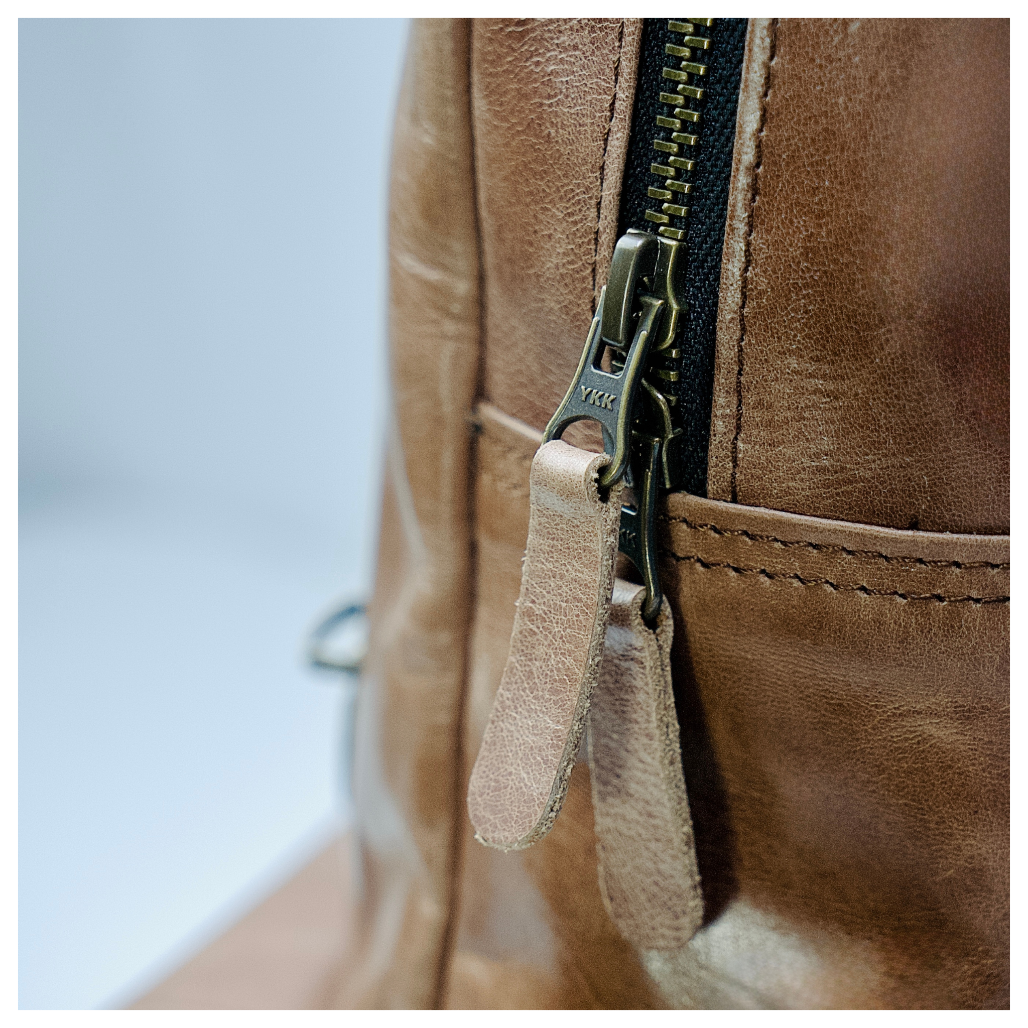 Camel Leather Backpack