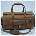 Camel Leather Weekender Duffle