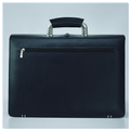 Executive Black Leather Attaché Briefcase