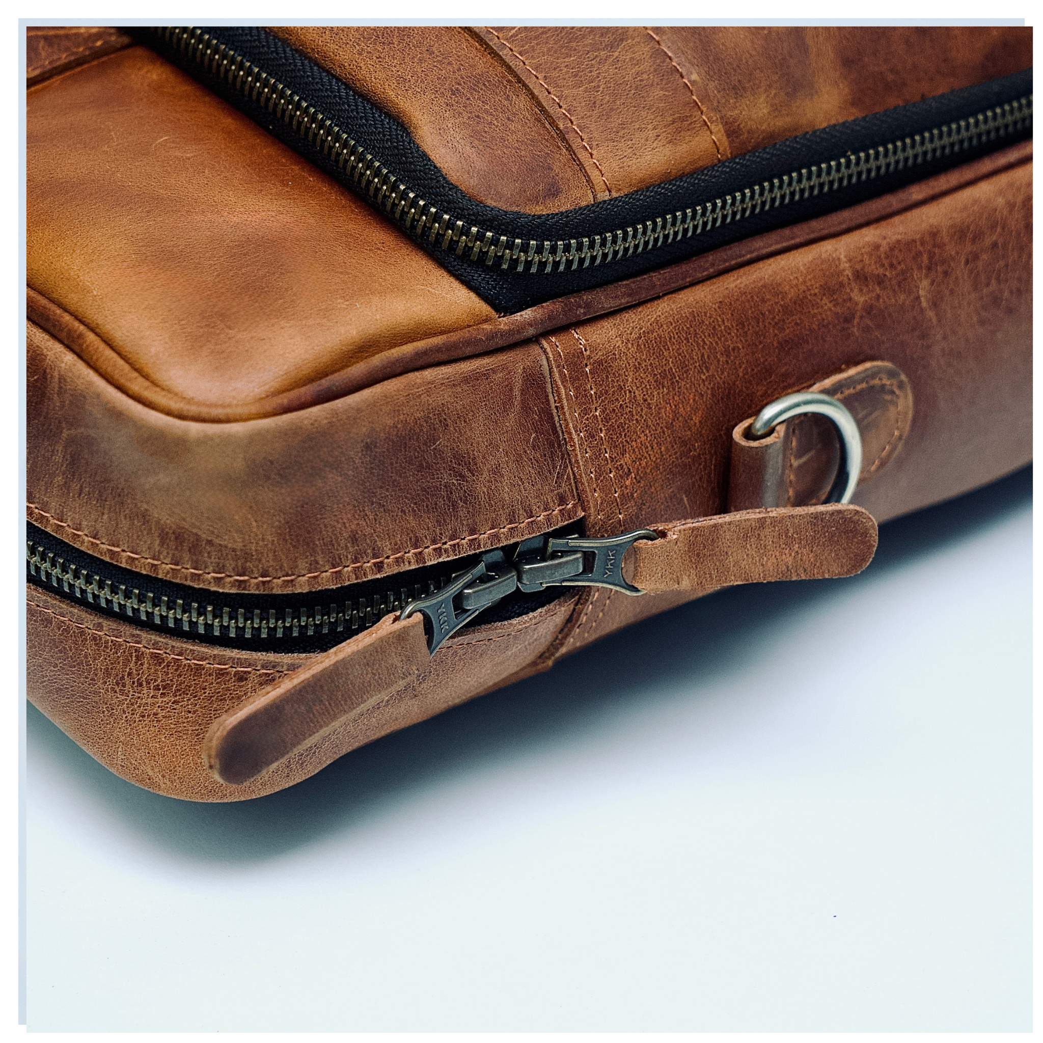 Heritage Tan Leather Laptop Briefcase