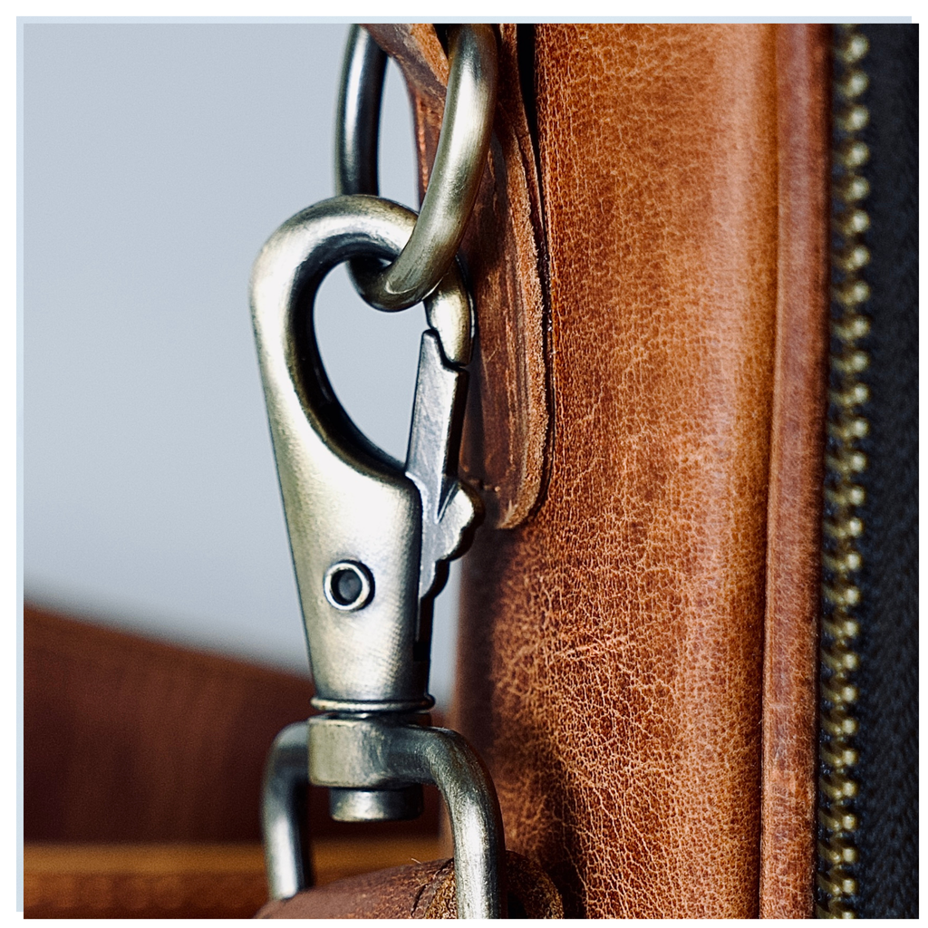 Heritage Tan Leather Laptop Briefcase