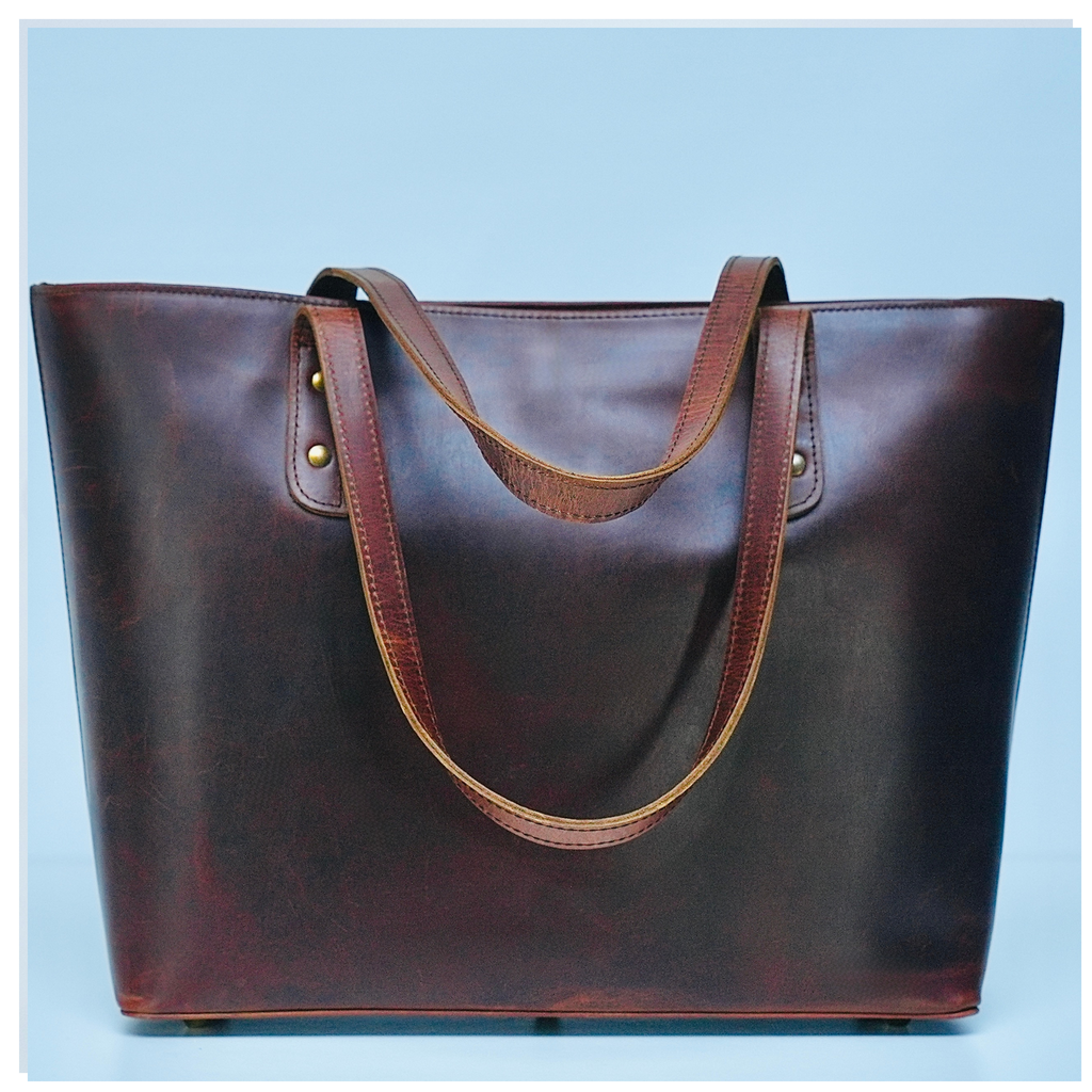 Oxblood Leather Tote