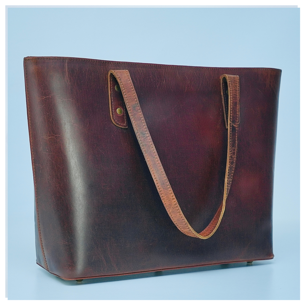 Oxblood Leather Tote