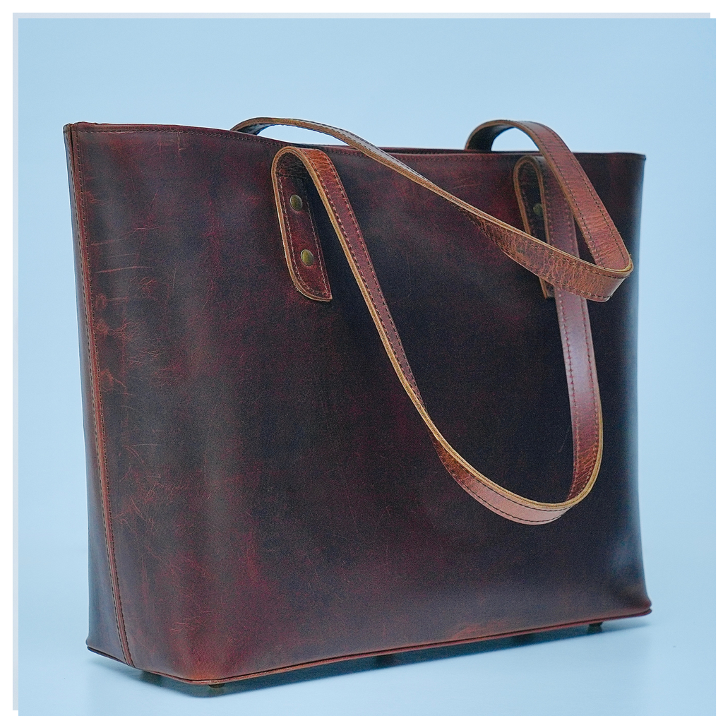 Oxblood Leather Tote