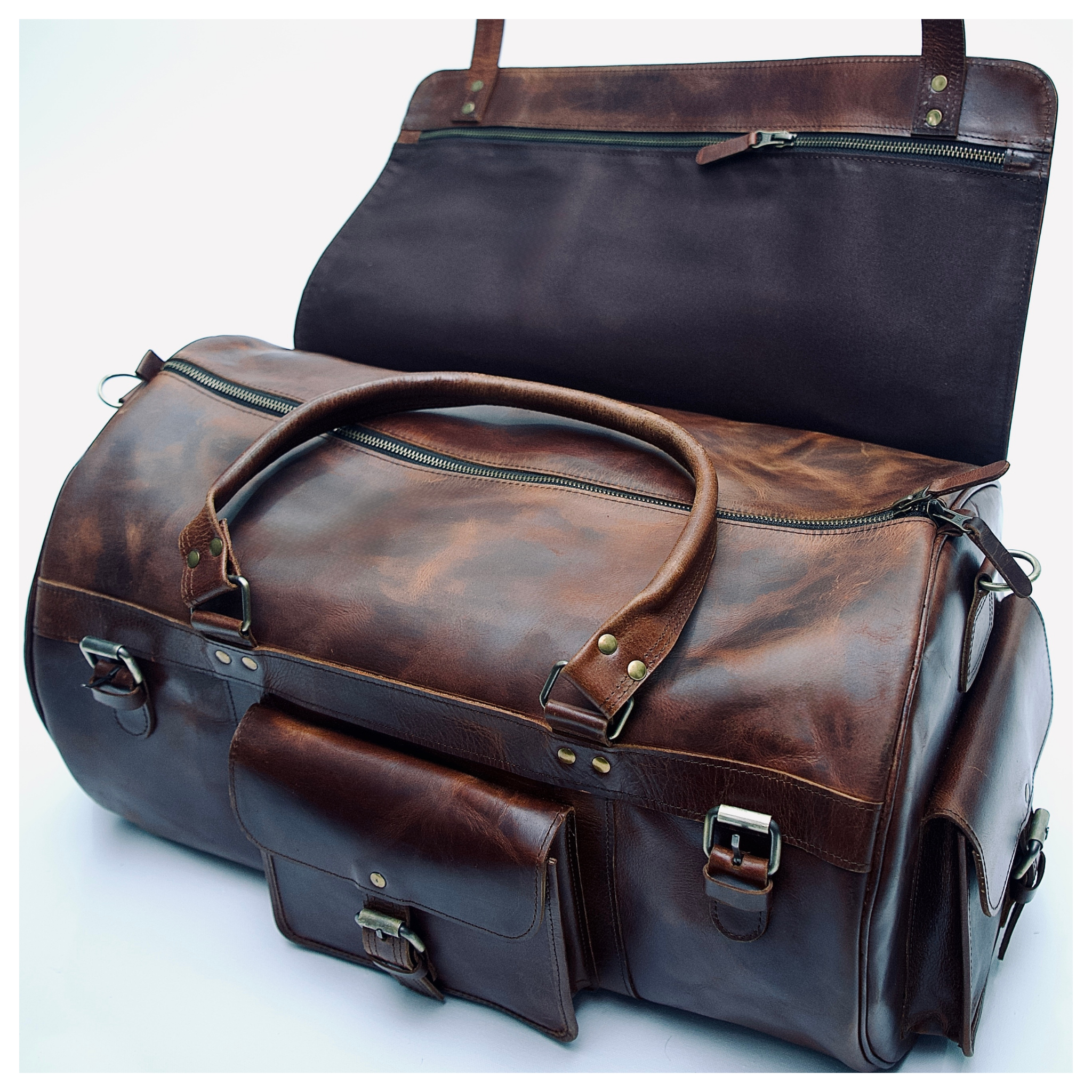 Voyager Leather Duffle Bag